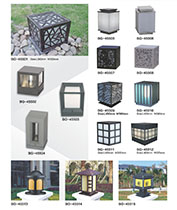 不銹鋼簡約方形LED柱頭燈