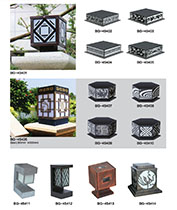 鋁制雕花LED方形柱頭燈