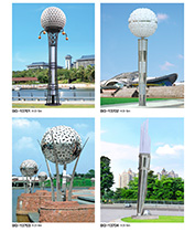 多菱形圓球不銹鋼景觀燈