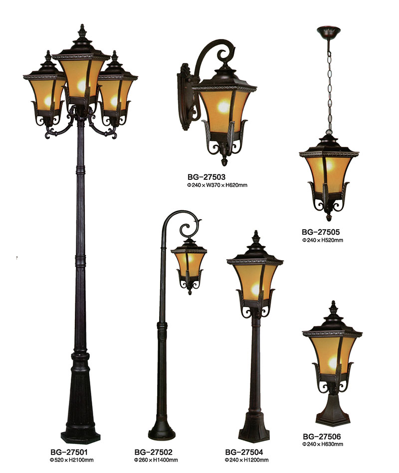 小區\別墅高檔復古LED庭院燈
