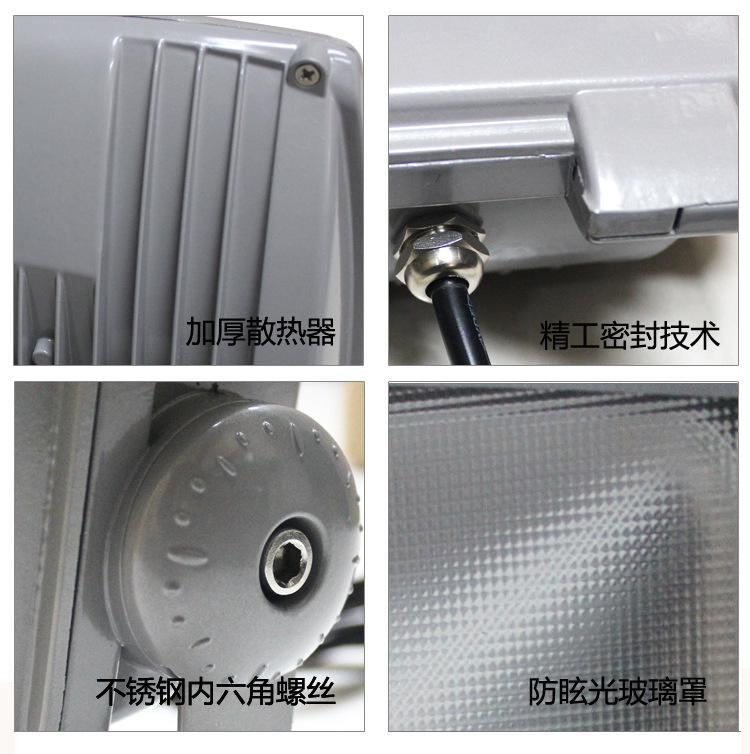 QDLED-F006LED七彩RGB大功率泛光燈細節(jié)拍照