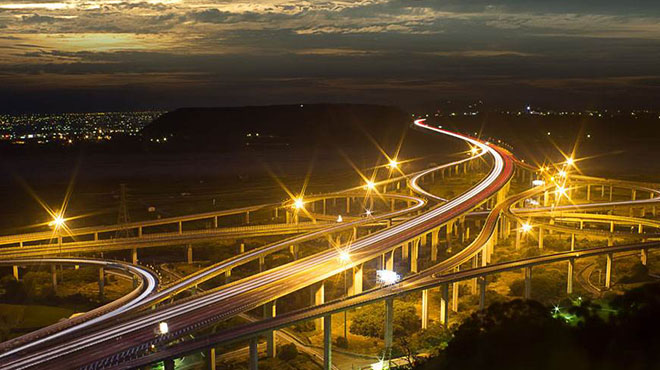 立交橋道路高桿燈路燈照明
