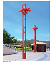 簡約中國館造型方柱LED景觀燈