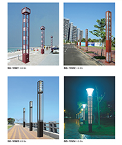 仿木紋立柱鏤空公園LED景觀燈