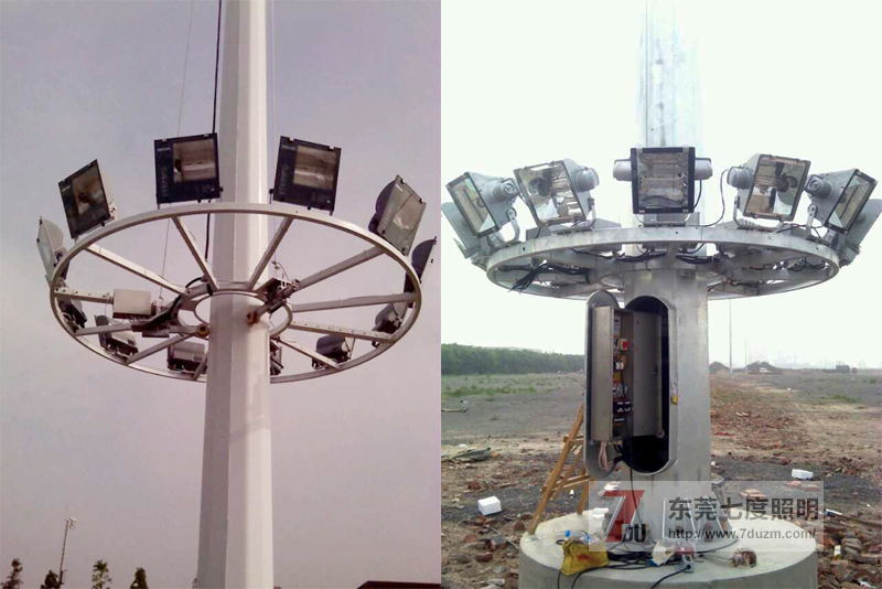 自動升降高桿燈安裝現場圖片