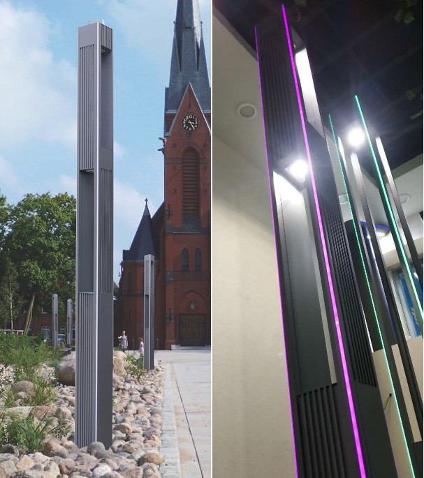 (QDTYD-XD007)廣場(chǎng)雙層鋁型材LED庭院燈圖片