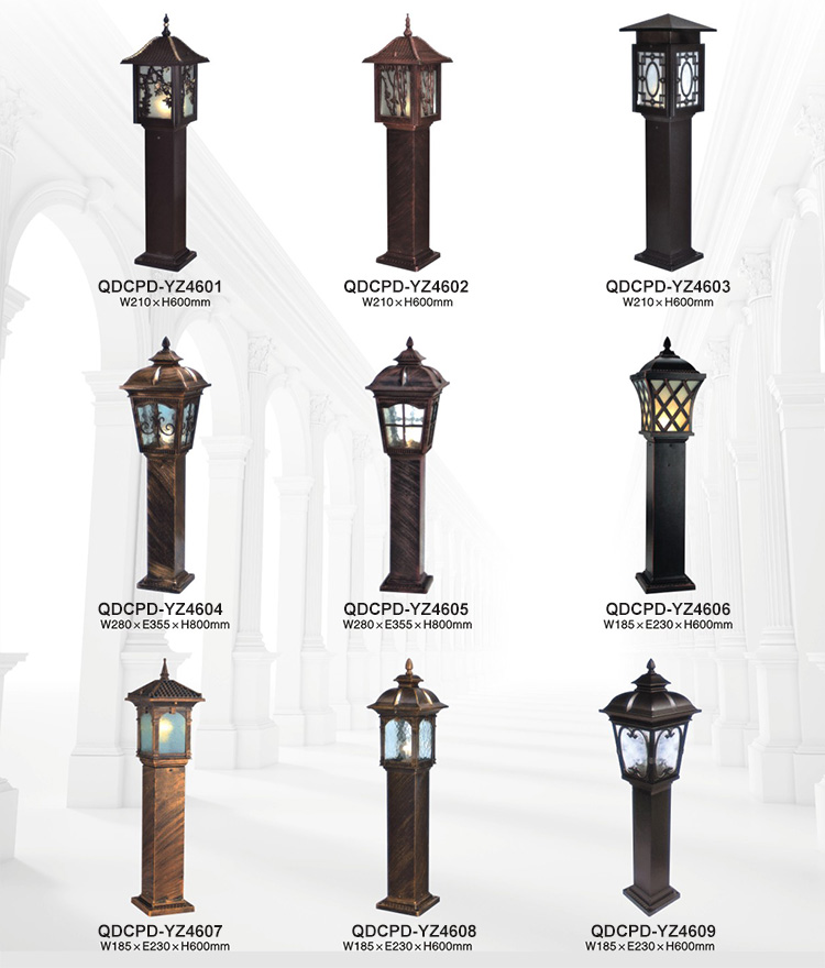 七度照明壓鑄鋁歐式草坪燈規格圖片大全