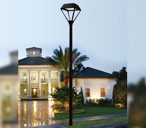 東莞七度照明(QDTYD-009)3米-5米鉆石型單頭LED現(xiàn)代庭院燈