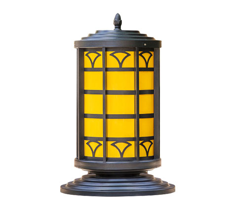 戶外圓柱仿云石柱頭燈