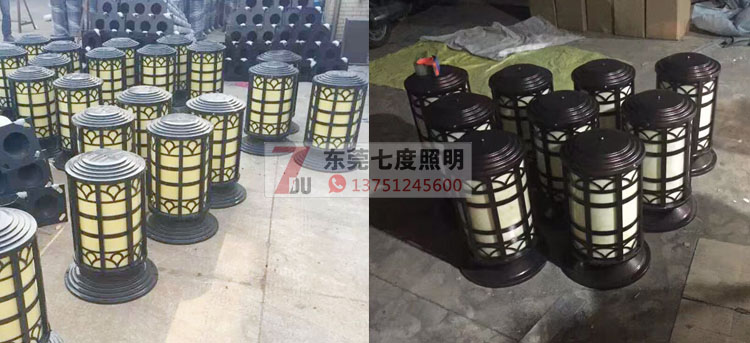 七度照明(QDZTD-009)戶外圓柱仿云石柱頭燈生產(chǎn)實(shí)拍圖片