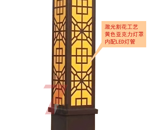 (QDJGDZ-012)3.5米廣場鏤空景觀燈柱細節展示2