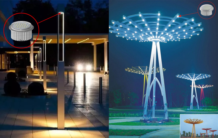 七度照明防水圓形LED模組光源應用場所示意圖