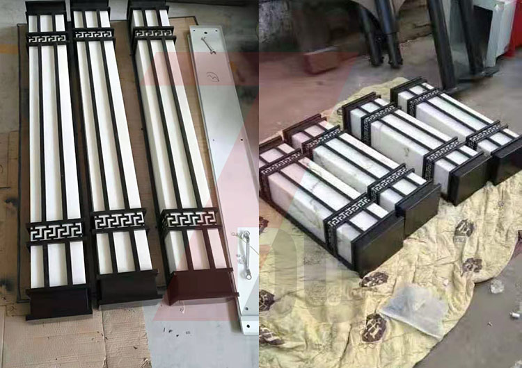 同款室外新中式仿云石墻壁燈以往生產實拍