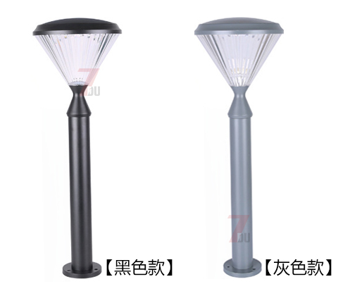 (QDCPD-016)市電款現代簡約鉆石型LED草坪燈黑色款和灰色款樣式效果
