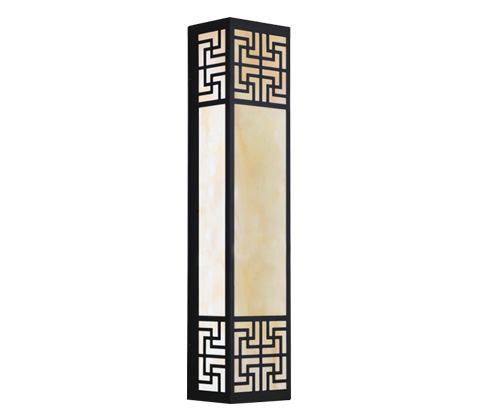 長方體新中式仿云石墻壁燈