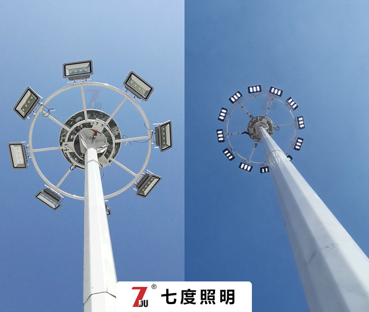 掛鉤式升降高桿燈8頭\12頭LED投光燈高桿燈細節展示