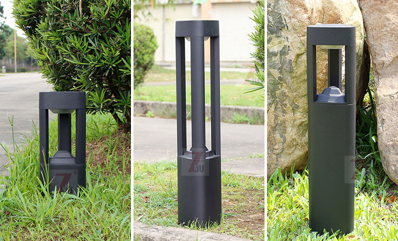 QDCPD-020園林庭院景觀現(xiàn)代LED草坪燈30、60cm高安裝實拍